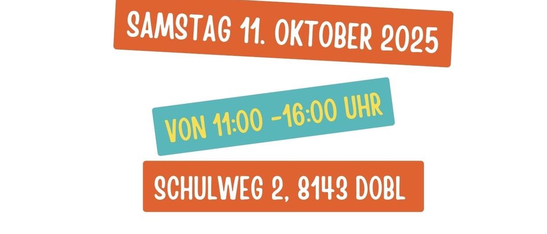 Ein Plakat für einen Flohmarkt in Graz. Es ist für Samstag, 11. Oktober 2025, von 11:00 bis 16:00 Uhr in Schulweg 2, 8143 Dobl geplant. Kontakt für Tischreservierungen ist ev.vs.dobl@gmx.at oder 06645174665 auf WhatsApp.