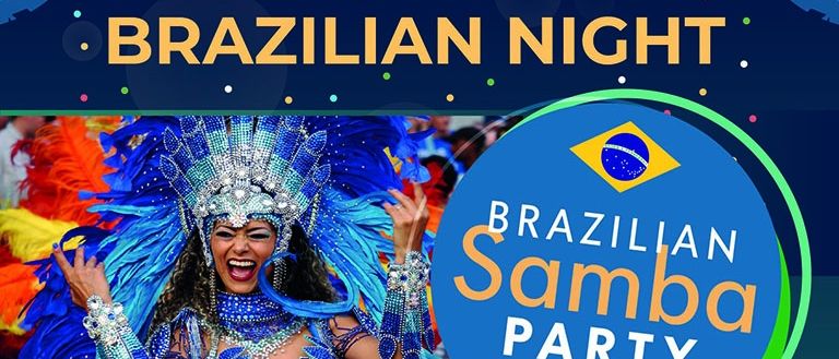 Brasilianische Nacht mit Samba-Party in der Oststeierhalle Pischelsdorf am 13. Juni 2026. Beginn 20:30 Uhr, Einlass 19:30 Uhr. VVK: 10, AK: 12. Reservierungen unter: 0664 50 46 815.