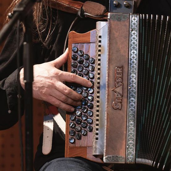 Bild enthält, Musical Instrument, Accordion, Person