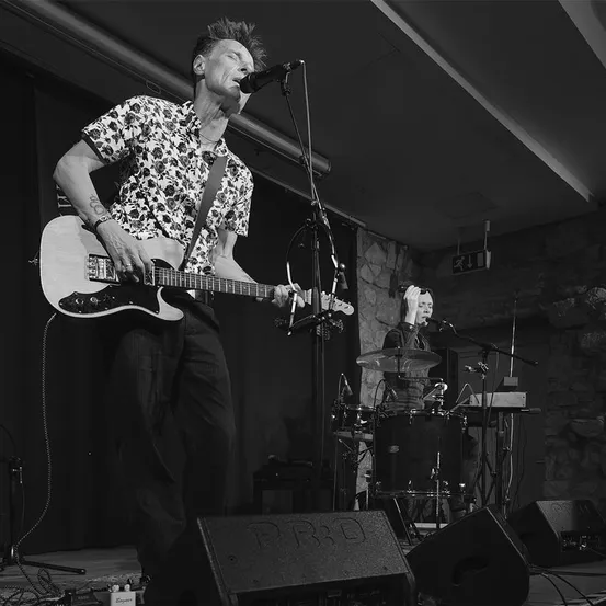 Guitar, Adult, Male, Man, Person, Microphone, Performer, Solo Performance, Guitarist, Musician