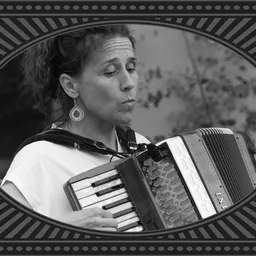 Photography, Adult, Female, Person, Woman, Face, Head, Musical Instrument, Accordion, Portrait