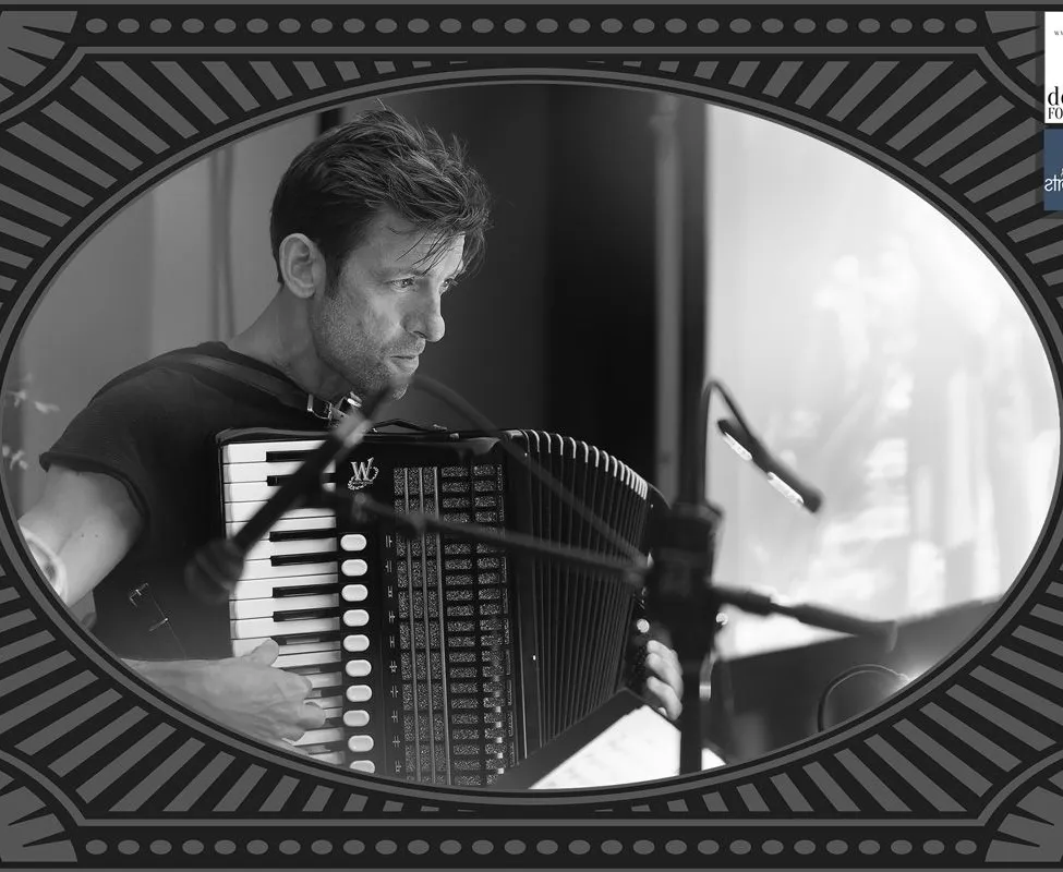 Adult, Male, Man, Person, Musical Instrument, Photography, Face, Head, Accordion