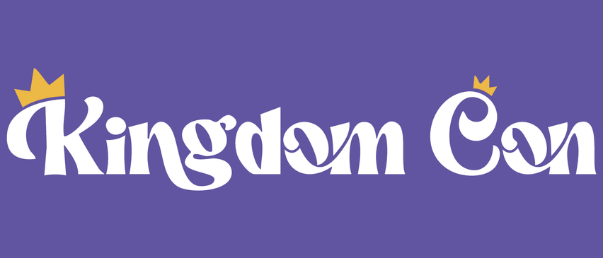 Das Wort Königreich in weißer kursiver Schrift auf einem lila Hintergrund dargestellt.