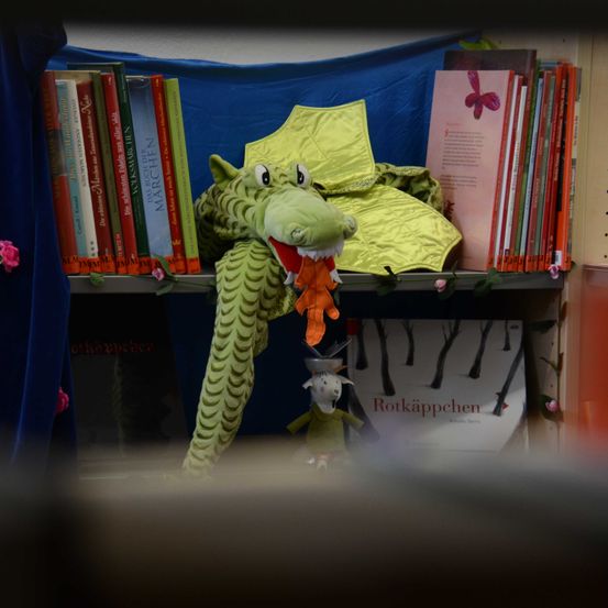 Bild enthält, Shelf, Furniture, Bookcase, Baby, Person, Library, Adult, Female, Woman