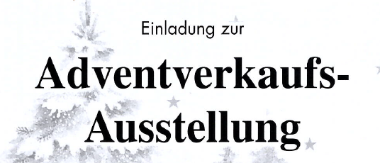 Poster for an advent sales event and 'Christmas tree binding' with Ulli Potocnik. Dates: Friday, November 21 and Saturday, November 22, 2025, from 9:00 AM to 5:00 PM. Location: Rathausfestsaal in Wolfsberg.