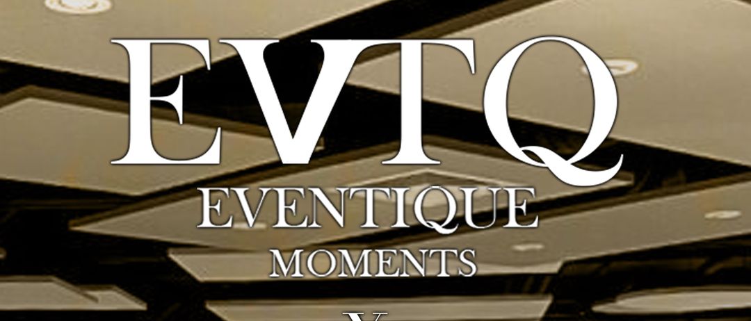 Poster for an event titled 'EVIQ Eventique Moments X'. Features a premium house night and a Bausatz experience at the Sägewerk Wolfsberg. Doors open at 21:00, ends at 04:00.