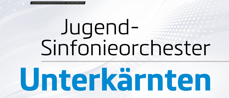 Werbeposter für die Konzerte des Jugend-Sinfonieorchesters Unterkärnten. Termine: 29/11/2025 im Haus der Musik, 30/11/2025 im Konzerthaus Klagenfurt, 01/12/2025. Dirigent: Edwin Caceres. Komponisten: Johann Strauß, Roberto di Marino, Emmanuel Chabrier, Josef Strauß, Queen, Jack White.