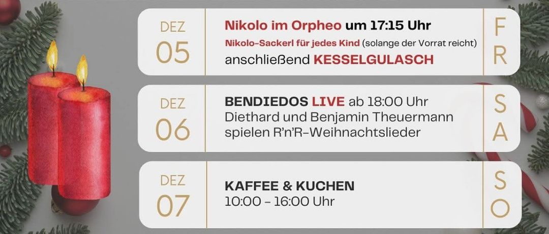 Adventsveranstaltung in Krippen. Freitag bis Sonntag ab 10:00 Uhr geöffnet. Pre-Opening am 28. Nov mit The Connins ab 18:00 Uhr. Wolfsberger Advent-Weg am 29. Nov. Kaffee und Küche am 30. Nov.