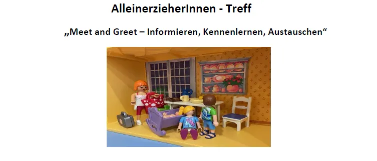 Plakat für 'Meet and Greet - Informieren, Kennenlernen, Austauschen'. Termine: 24.09.2026, 09:00-11:00 Uhr, 20.10.2026, 15:00-17:00 Uhr, 25.11.2026, 14:00-16:00 Uhr. Ort: Hermann-Fischer-Straße 1, 9400 Wolfsberg. Kontakt: 04352/52 619.