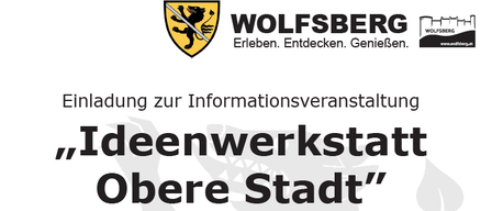 Einladung zur Informationsveranstaltung 'Ideenwerkstatt Obere Stadt' am 19. März 2026, um 19:00 Uhr im Rathausfestsaal. Der Bürgermeister freut sich auf Ihre Teilnahme und einen konstruktiven Austausch. Unterschrift: Alexander Radl.
