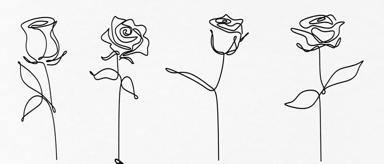 Bild enthält, Art, Drawing, Flower, Plant, Rose, Person, Text
