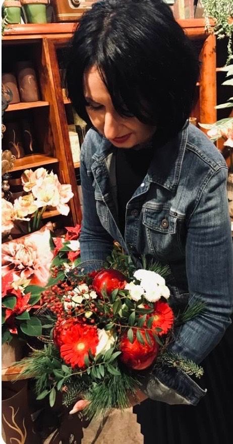 Flower, Flower Arrangement, Flower Bouquet, Adult, Female, Person, Woman, Head, Face, Coat