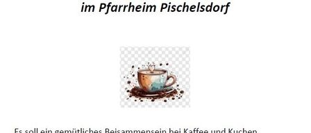 Einladung zum Begegnungscafé am Dienstag, 21. Juli 2026 von 14-16 Uhr im Pferdeheim Pischelsdorf. Genießen Sie Kaffee und Gespräche ohne Anmeldung. Wir freuen uns auf Sie!