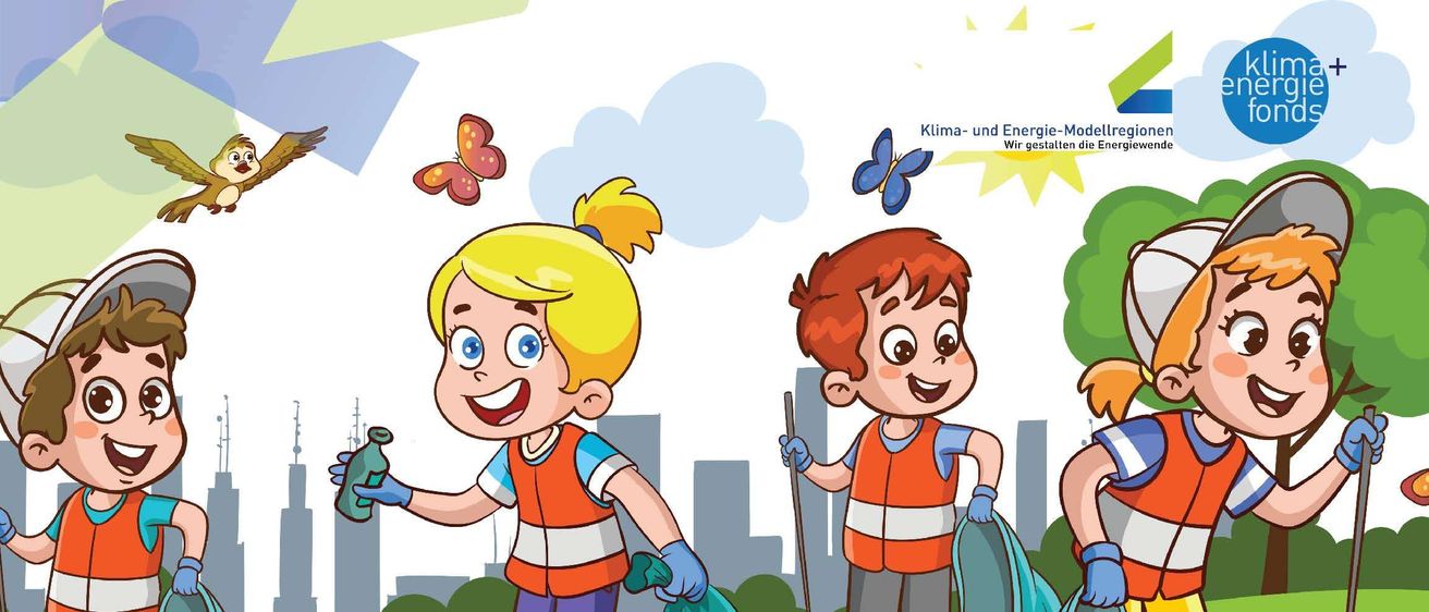 Ein Plakat lädt ein zur Teilnahme an einer unterhaltsamen Strandreinigungsaktion in Ferndorf. Die Aktivitäten umfassen ein Puppentheater zum Thema Recycling und ein Workshop über Upcycling und Recycling für Kinder ab 5 Jahren. Veranstaltungen am 6. und 13. Juli 2025.