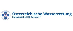 Das Logo des Österreichischen Wasserrettungsdienstes, Einsatzstelle I/30 Ferndorf, auf weißem Hintergrund dargestellt.
