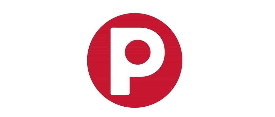 Ein roter Kreis mit einem weißen Buchstaben P in der Mitte.