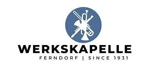 Zwei Logos sind auf weißem Hintergrund dargestellt. Das linke Logo zeigt einen blauen Kreis mit einem musikalischen Instrumentendesign und dem Text 'SKAPELLE ORF | SEIT 1931'. Das rechte Logo ist ein blaues Wort 'KNAUF'.