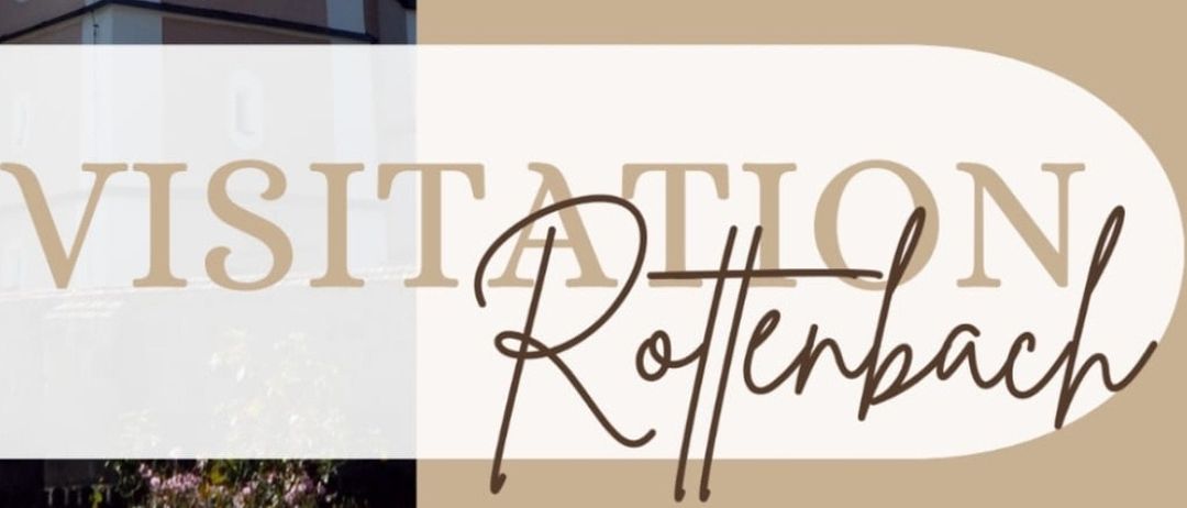 Plakat für eine Kirchenveranstaltung am 1. März 2026 um 14:00 Uhr, beinhaltet eine Pilgerreise nach Rottenbach und einen Gebetsgottesdienst in der Pfarrkirche.