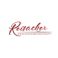 Logo für Reiseacher Frauengemeinschaft, mit kursiver Schrift und einem Untertitel in kleinerer Schrift darunter.