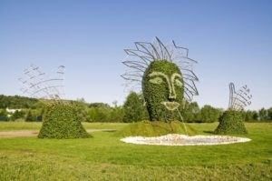 Bild enthält, Grass, Nature, Outdoors, Park, Field, Lawn, Grassland, Hedge, Face, Tree