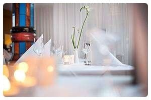 Dining Table, Furniture, Table, Dining Room, Linen, Glass, Flower Arrangement, Tabletop, Tablecloth, Interior Design