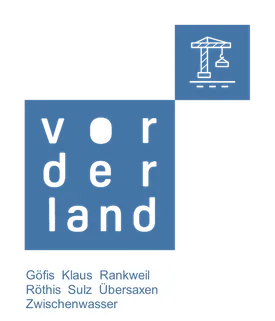 Ein Bild mit dem Wort 'Vorderland' auf Deutsch, mit einem Kransymbol und Namen wie 'Göfis Klaus Rankweil Röthis Sulz Übersaxen'.