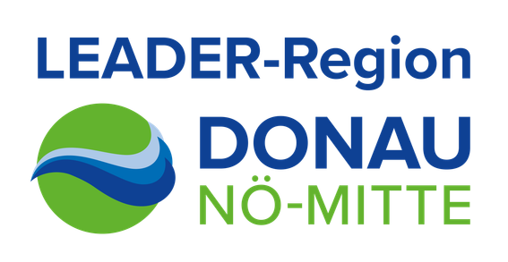 Ein schwarzer Hintergrund mit einem Logo und dem Text 'ADER-Reg DON NÖ-MIT' in blauen und grünen Schriften.