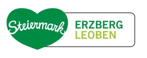 Eine grüne Herzform mit dem Wort 'Mark' in weißer Schrift. Darunter sind die Worte 'ERZBARK LEOB' in grüner Schrift zu sehen.