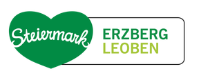 Eine grüne Herzform mit dem Wort 'Mark' in weißer Schrift. Darunter sind die Worte 'ERZBARK LEOB' in grüner Schrift zu sehen.