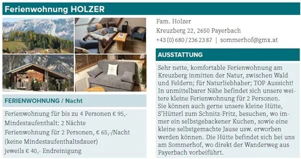Eine sehr nette, komfortable Ferienwohnung am Kreuzberg mitten in der Natur, zwischen Wald und Feldern, für Naturliebhaber; TOP Aussicht! In unmittelbarer Nähe befindet sich unsere weitere kleine Ferienwohnung für 2 Personen. Sie können auch gerne unsere kleine Hütte, die S'Hüttler, besuchen, wo immer ein selbstgebackener Kuchen und eine kleine Sauna.