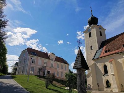 Building, Housing, Gothic Arch, Outdoors, Grass, House, Villa, Clock Tower, Monastery, Spire