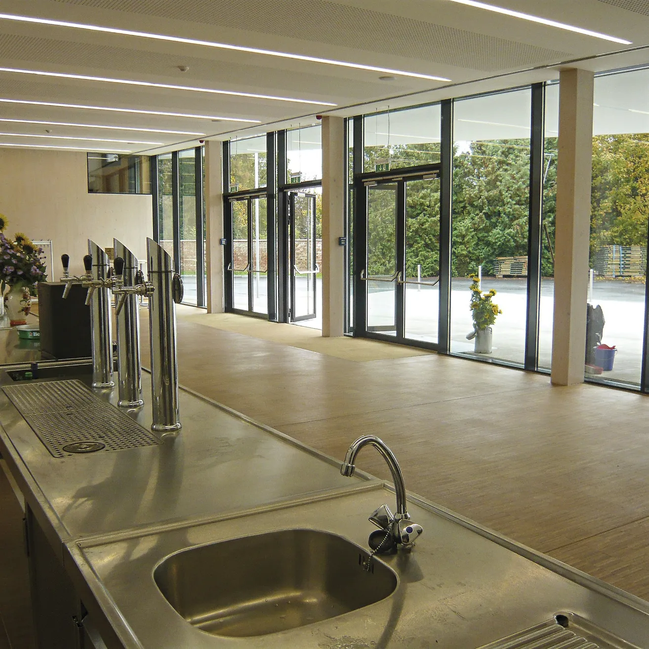 Architecture, Building, Indoors, Interior Design, Door, Floor, Flooring, Sink, Sink Faucet