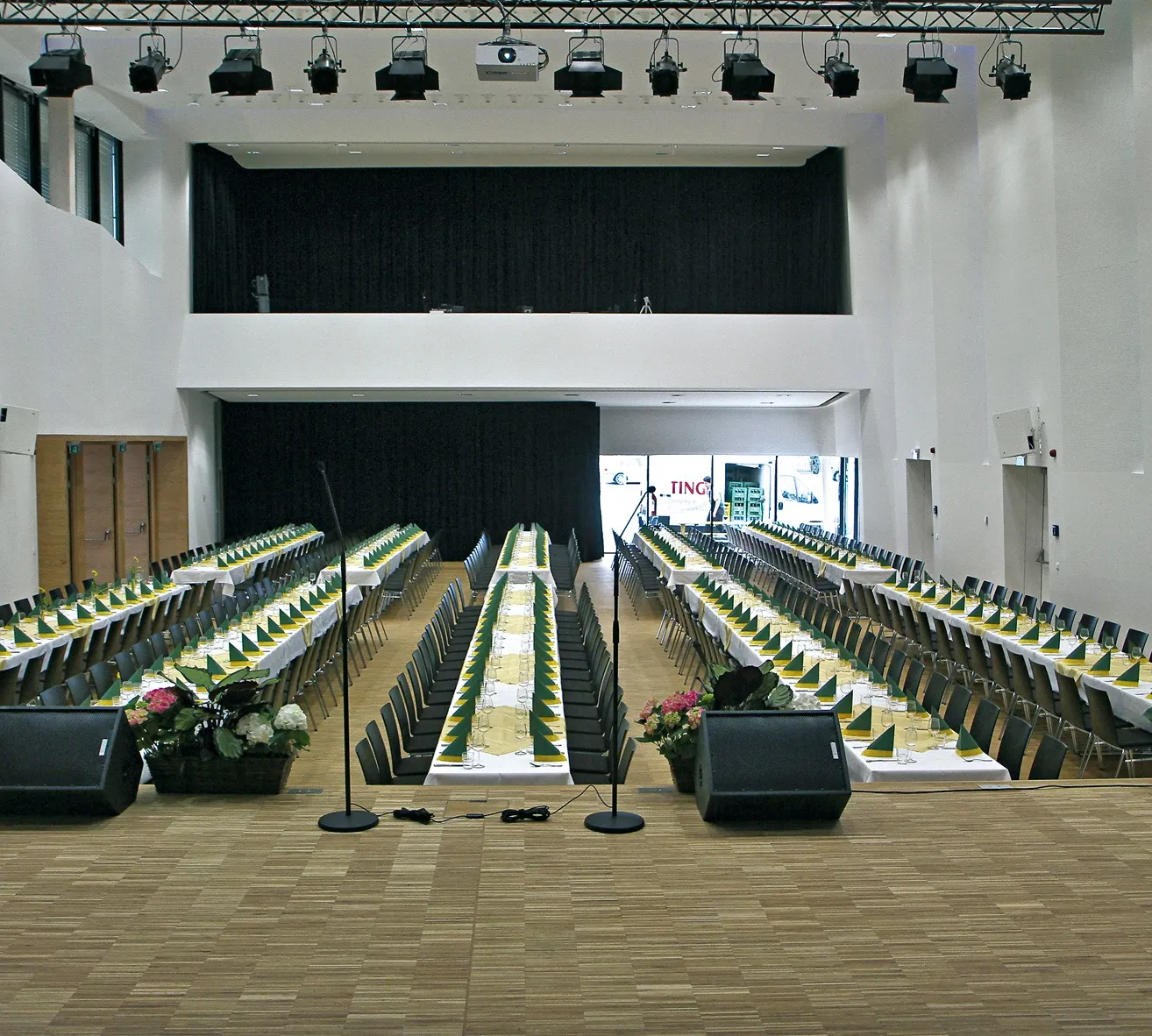 Architecture, Building, People, Person, Indoors, Auditorium, Hall, Theater, Plant, Crowd