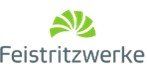 Feistritzwerke-Logo mit einem grünen stilisierten Blatt über dem Firmennamen in einer fettgedruckten, serifenlosen Schrift.