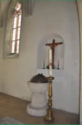 Cross, Symbol, Indoors, Prayer, Altar, Architecture, Building, Church