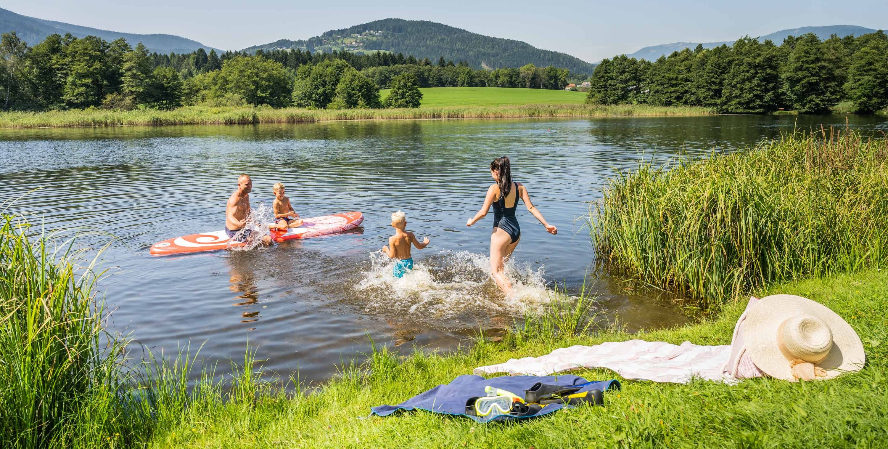 Nature, Outdoors, Scenery, Person, Swimming, Water, Summer, Swimwear, Shorts, Lake