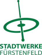 Das Bild zeigt ein grünes Logo mit dem Wort 'Stadtwerke' darunter, möglicherweise repräsentiert es ein Versorgungsunternehmen oder einen Dienstleister.
