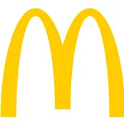 Das McDonald's Logo, bestehend aus zwei gelben Bögen in Form eines stilisierten M, auf weißem Hintergrund.