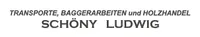 Ein weißer Hintergrund mit schwarzem Text, der lautet: 'TE, BAGGERARBEITEN und H SCHÖNY LUDWI'.