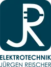 Das Bild zeigt ein stilisiertes 'J' und 'R' in einem weißen Kreis auf dunkelblauem Hintergrund. Darunter steht das Wort 'ELEKTROTECHNIK' in fetten, großgeschriebenen Buchstaben.