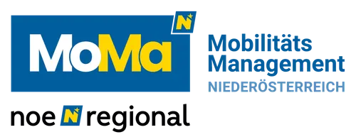 Ein blau-weißes Logo mit der Aufschrift 'MobilMa'. Unter dem Logo befindet sich ein Stern und der Text 'NIEDER'. Der Hintergrund ist schwarz.