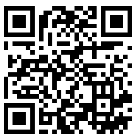 Schwarz-weißer QR-Code auf weißem Hintergrund. Enthält kodierte Informationen.