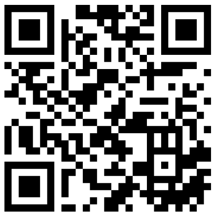 Ein schwarz-weißer QR-Code mit Rastermuster, typisch für die Kodierung von Informationen.