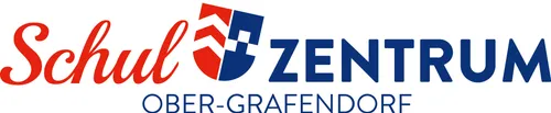 ZE-GRAFEN Logo zeigt einen blauen Schild mit einem roten und weißen Kreuz in der Mitte, die Buchstaben 'ZE' in Blau über dem Schild und 'GRAFEN' in Blau darunter.