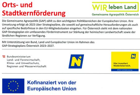 Ein Dokument mit Text über Agrarpolitik, kofinanziert von der Europäischen Union, mit Logos verschiedener Organisationen.