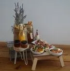 Dining Table, Furniture, Table, Dining Room, Room, Tabletop, Plant, Potted Plant, Food, Meal