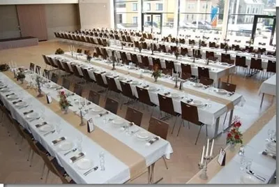 Indoors, Dining Table, Furniture, Table, Hall, Festival, Hanukkah Menorah, Banquet, Fun, Chair