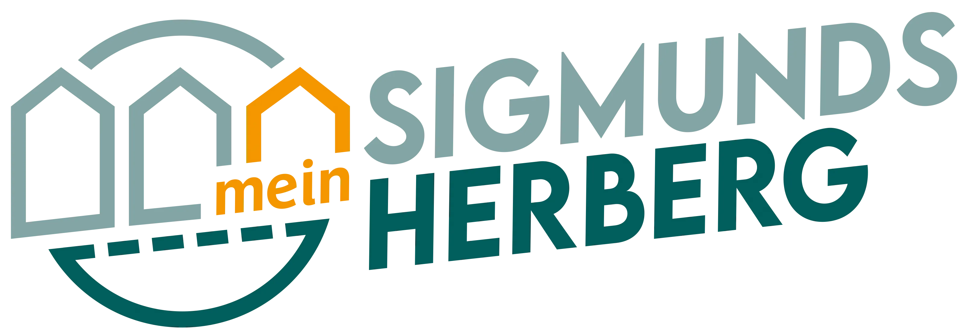 Der schwarze Hintergrund zeigt das Logo für Sigman Herb. Der Text 'SIGMAN HERB' steht in Weiß und Blaugrün mit einem gelben Dachsymbol.