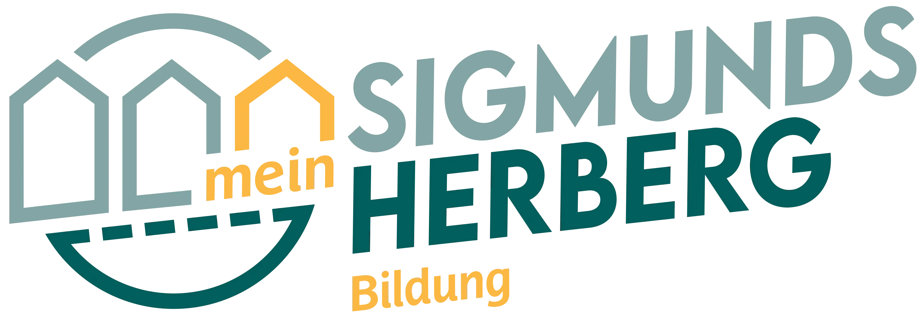 Das Bild zeigt das Logo von Sigma Herb, mit stilisierten Buchstaben, einem Haussymbol und dem Wort 'Bildung' in Gelb darunter.