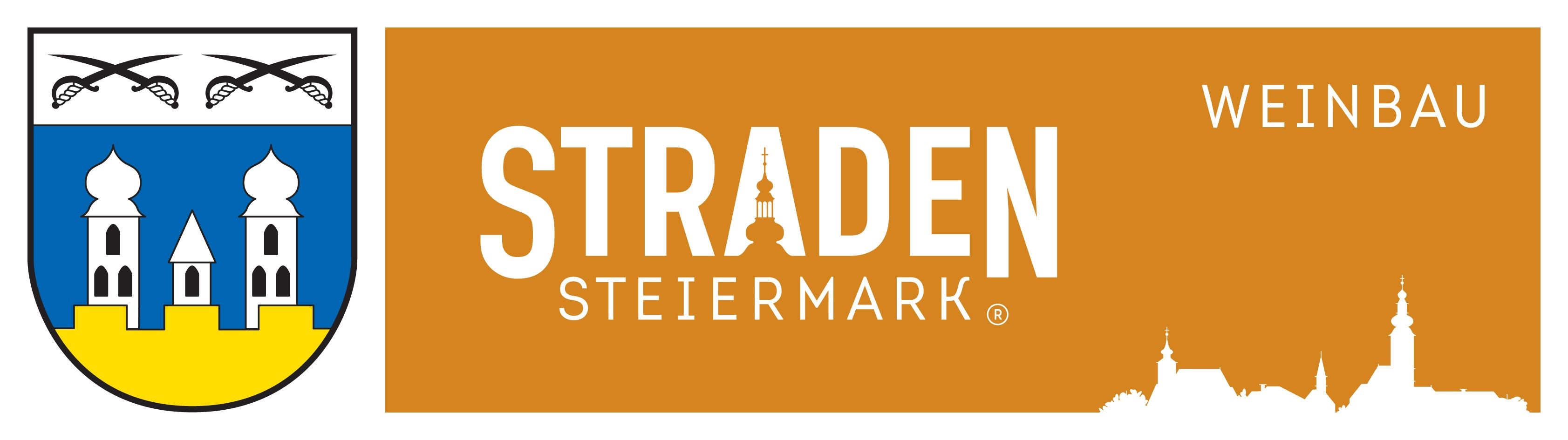 Trade Steiermark Logo mit einem Kirchturm im Buchstaben 'A' auf orangem Hintergrund.